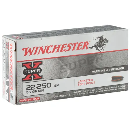 Balles Winchester 22-250 - Super X JSP 55 gr 
