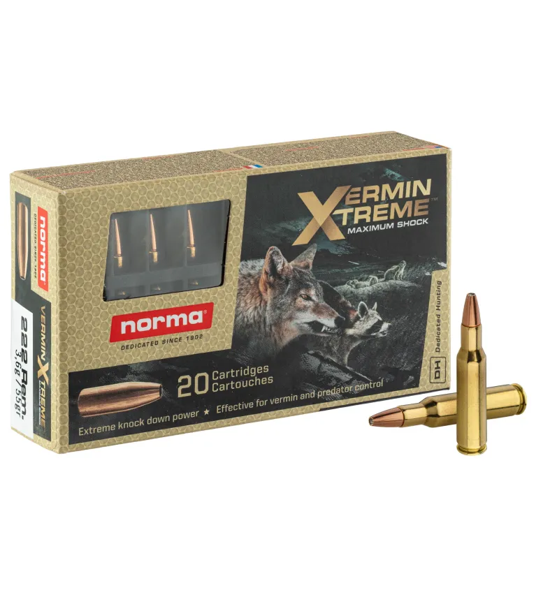 Balles Norma 222 Rem - Varmint Extreme 55 gr