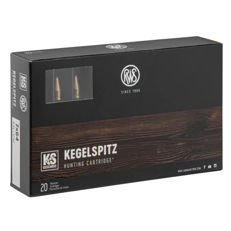 Balles RWS 7x64 - KS Pointe Conique 124 gr 