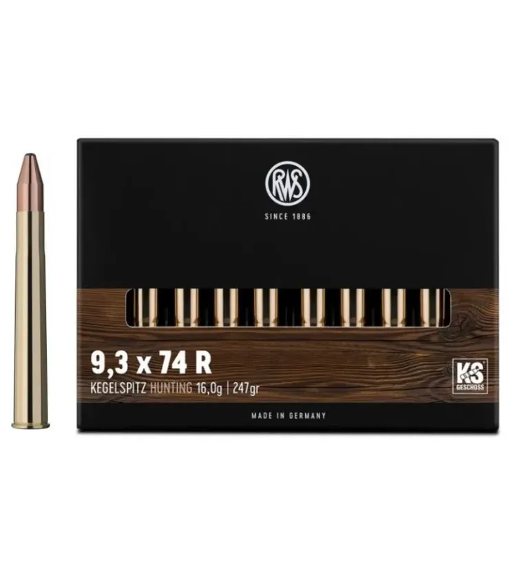 Balles RWS 9,3x74R - KS Pointe Conique 247 gr