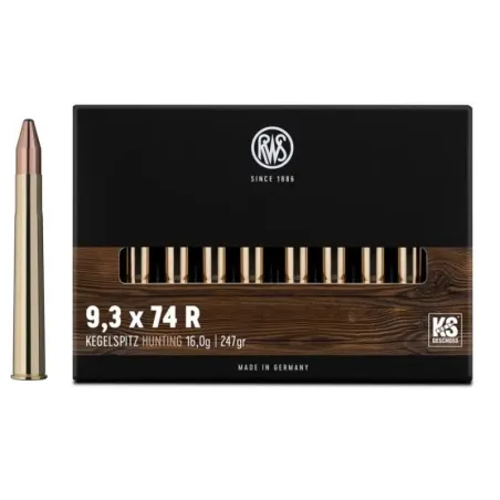 Balles RWS 9,3x74R - KS Pointe Conique 247 gr