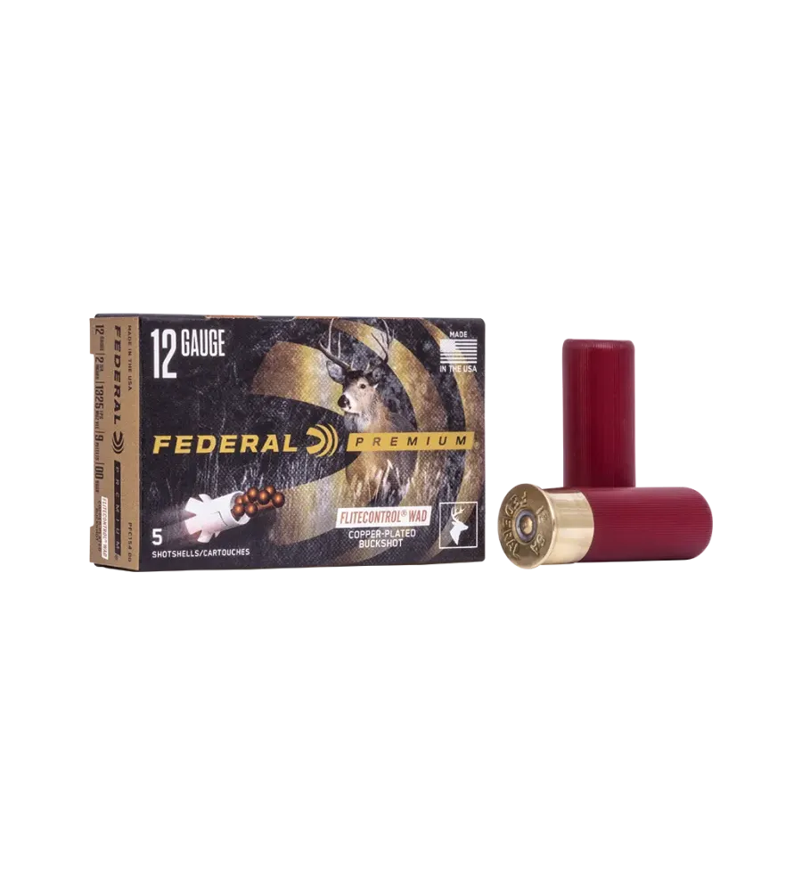 Cartouches Federal Chevrotine Longue Distance 9 grains - Cal. 12/70 