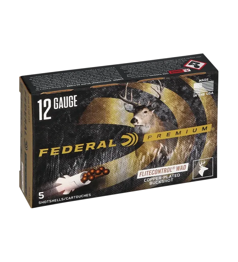 Cartouches Federal Chevrotine Longue Distance 12 grains - Cal. 12/76 