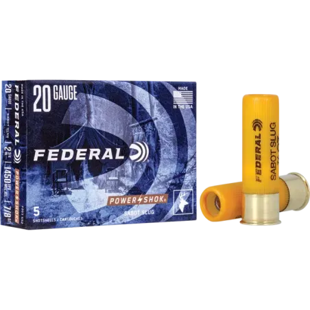 Balles Federal Power-Shok Sabot Slug 23 gr - Cal. 20/70 