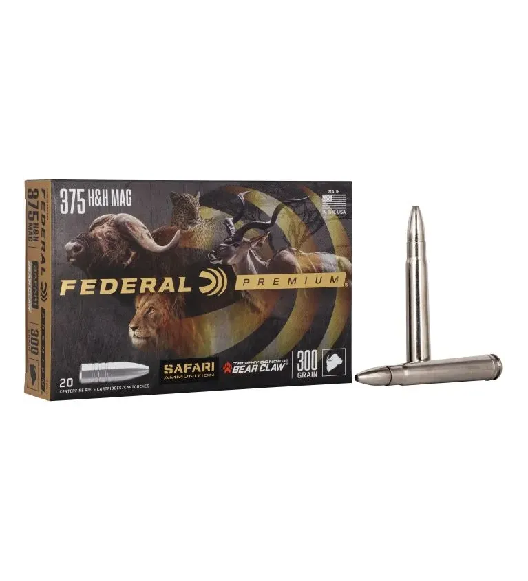 Balles Federal Trophy Bonded Bear Claw - Cal. 375 HH - 300 gr 