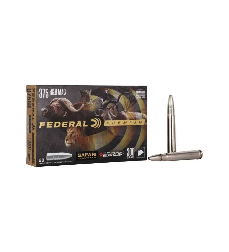 Balles Federal Trophy Bonded Bear Claw - Cal. 375 HH - 300 gr 
