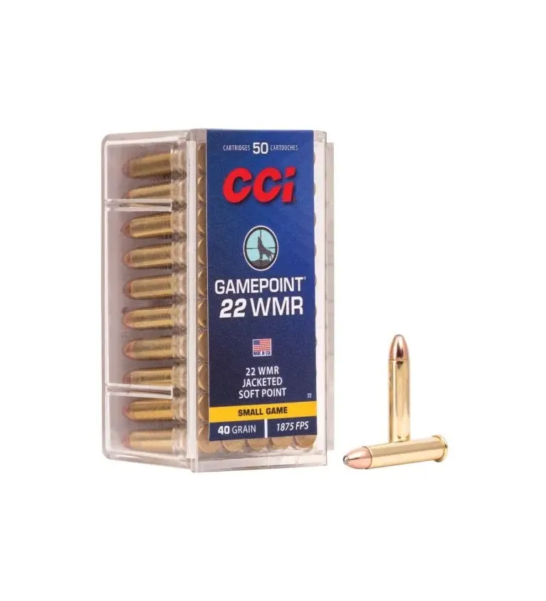 Balles 22 WMR CCI Gamepoint JSP - 40 gr 