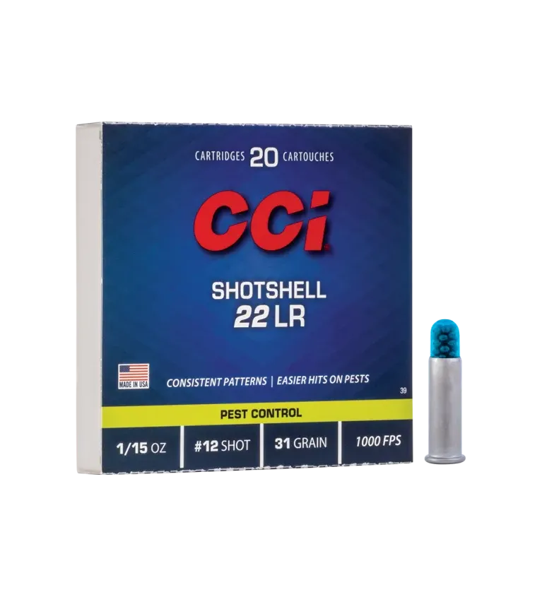Balles 22 LR CCI Shotshell Plomb 12 