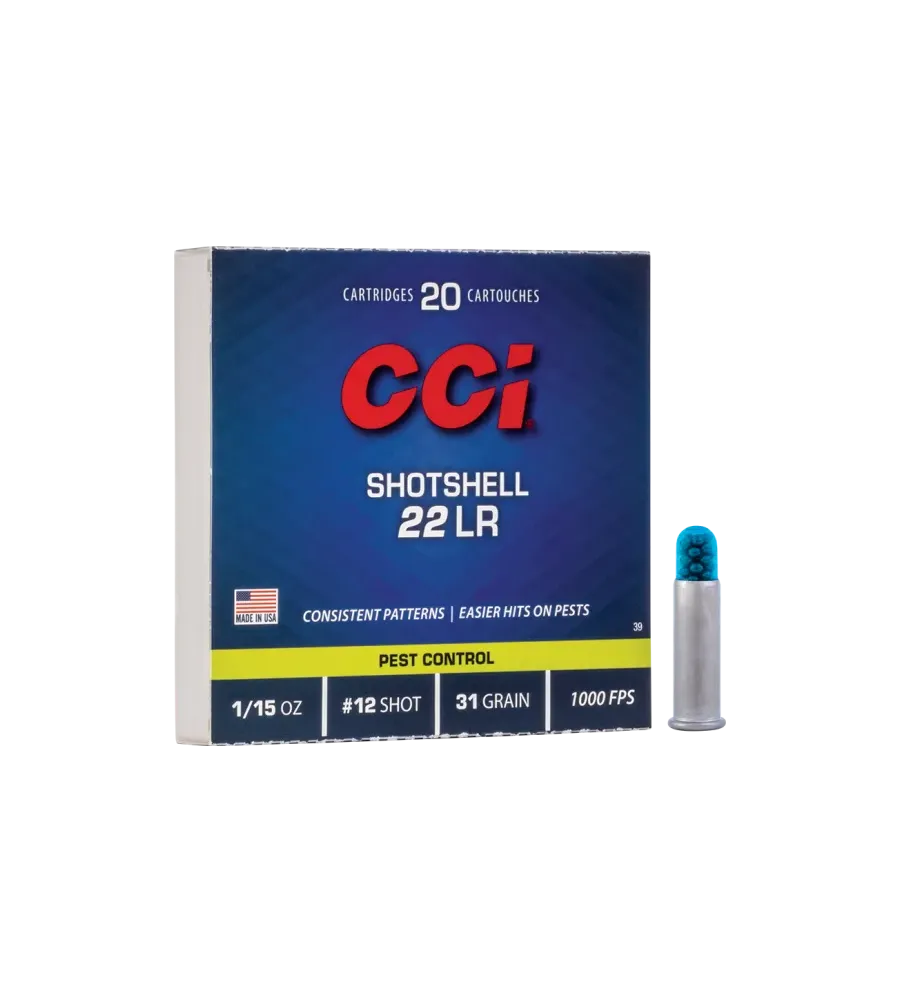 Balles 22 LR CCI Shotshell Plomb 12 