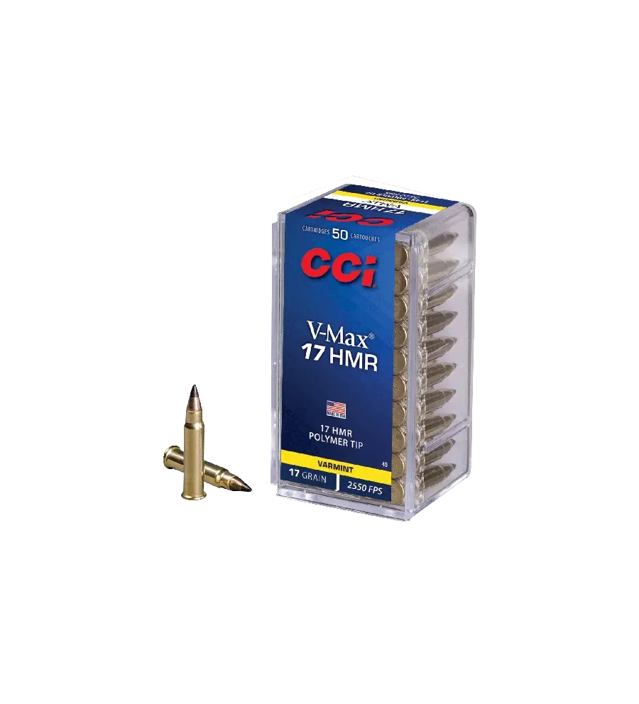 Balles CCI V-Max - Cal. 17 HMR - 17 gr 