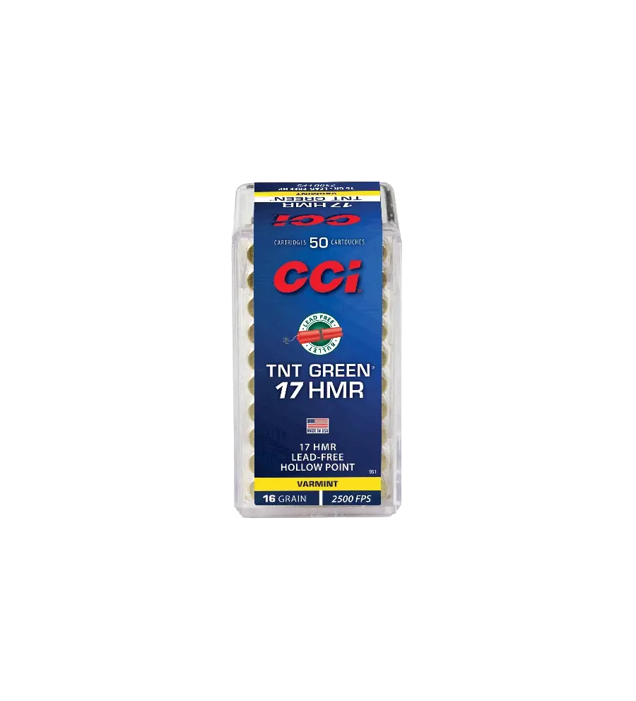 Balles CCI TNT - Cal. 17 HMR - 17 gr 