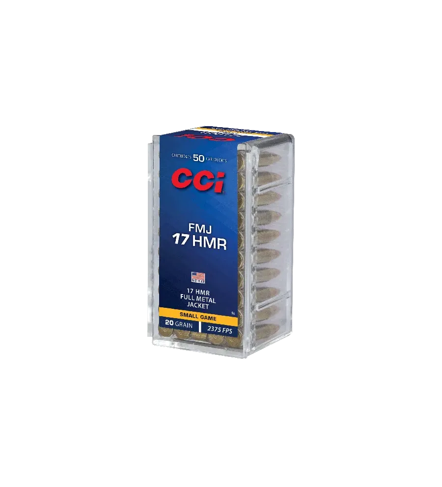 Balles CCI FMJ - Cal. 17 HMR - 20 gr 