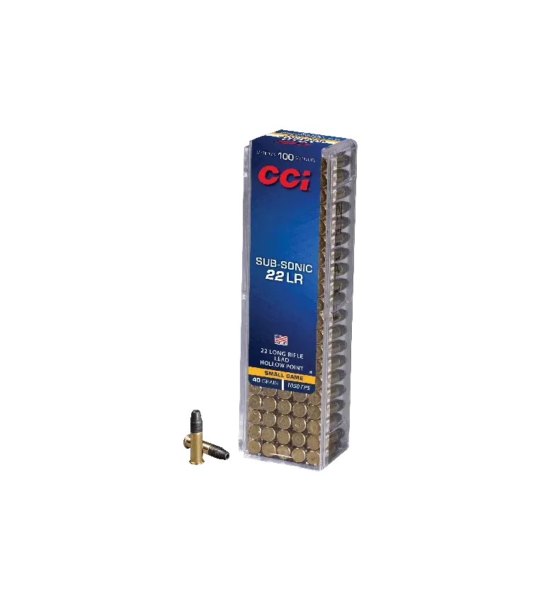 Balles 22 LR CCI Subsonic HP - 40 gr 