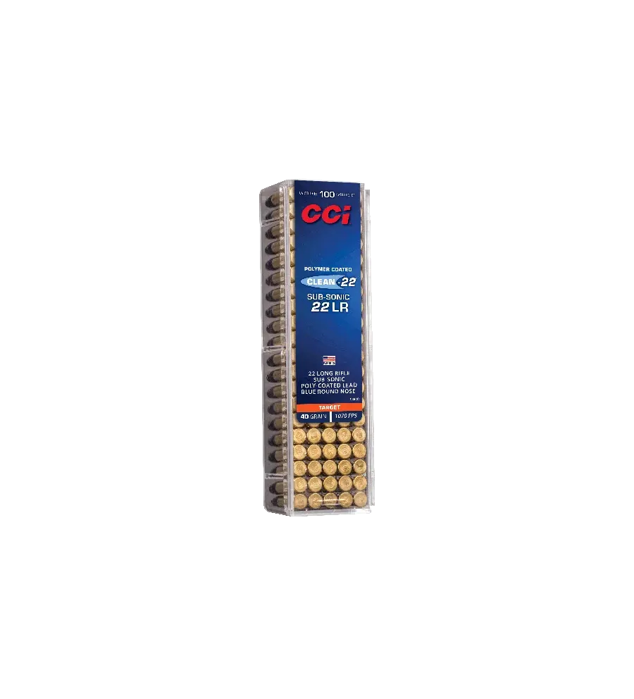 Balles 22 LR CCI Subsonic Clean-22 - 40 gr 