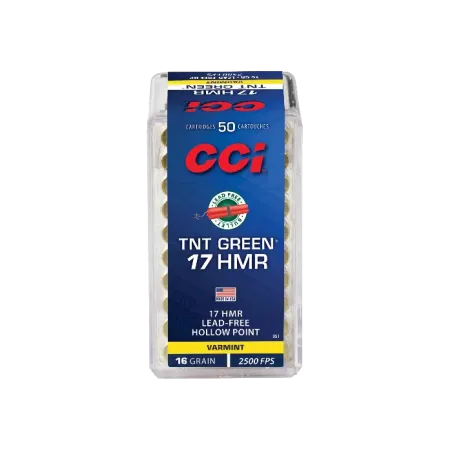 Balles CCI TNT Green - Cal. 17 HMR - 16 gr 