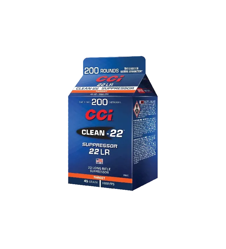 Balles 22 LR CCI Clean-22 Supressor - 45 gr 