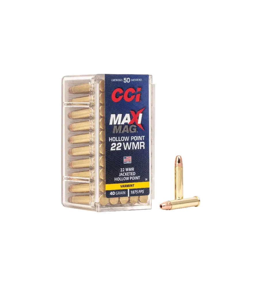 Balles 22 WMR CCI Maxi Mag JHP - 40 gr - Tout-Chasse.fr