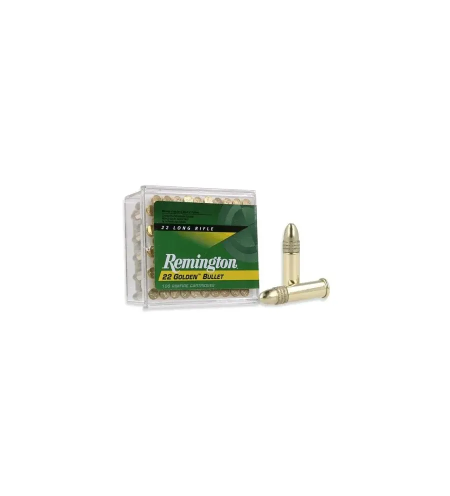 Balles 22 LR Remington Golden Bullet Pointe Cuivre - 40 gr 