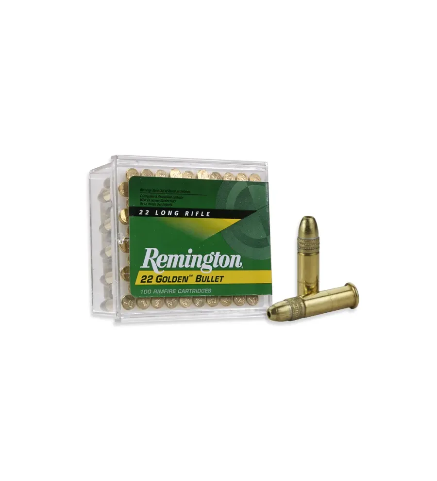Balles 22 LR Remington Golden Bullet Pointe Creuse - 36 gr 