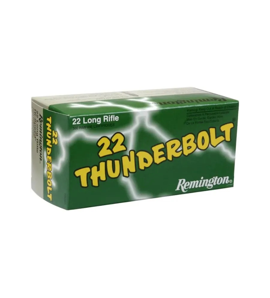 Balles 22 LR Remington Thunderbold Hight Velocity RN - 40 gr x500 