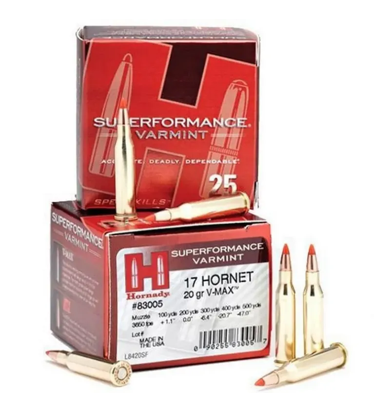 Balles Hornady Superformance Varmint 17 Hornet 20 gr 