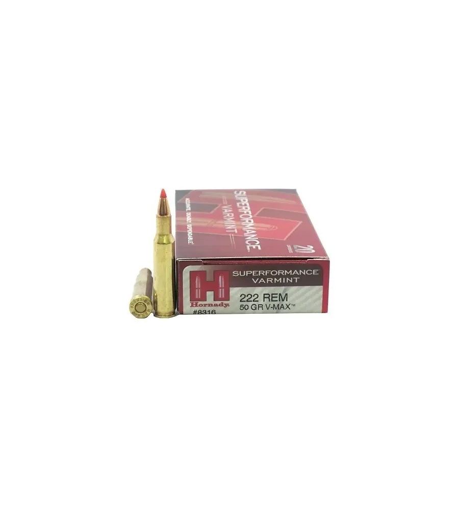 Balles Hornady Superformance Varmint 222 Rem 50 gr 