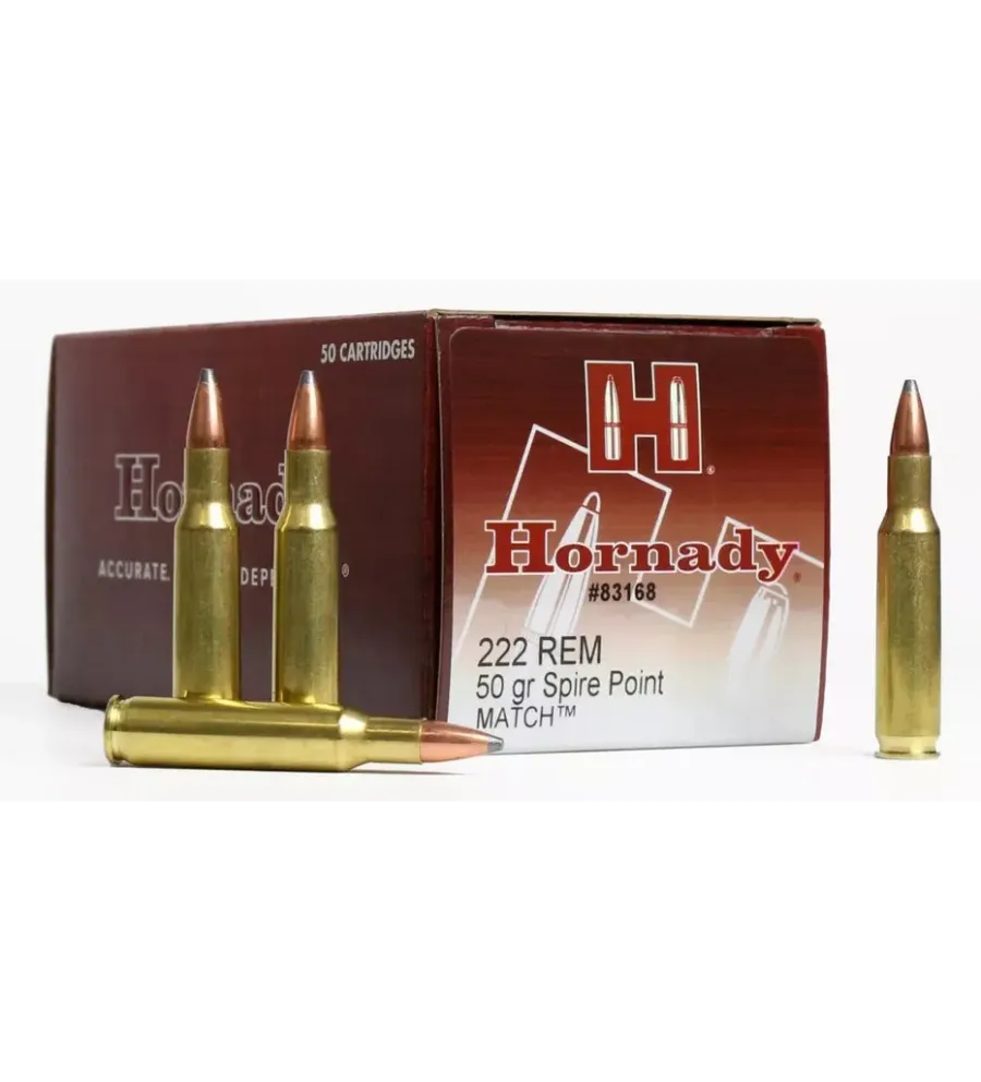 Balles Hornady Match 222 Rem 50 gr 