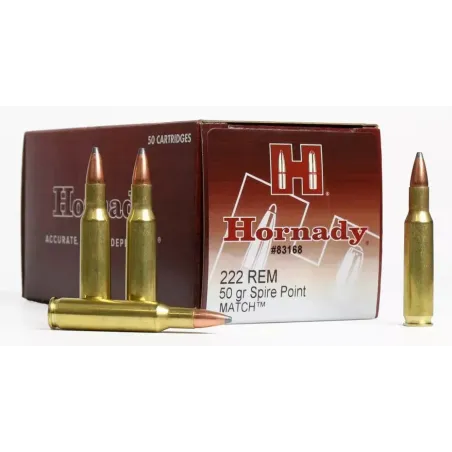 Balles Hornady Match 222 Rem 50 gr 