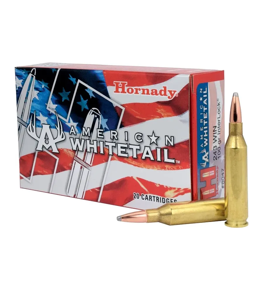 Balles Hornady American Whitetail 243 Win 100 gr 