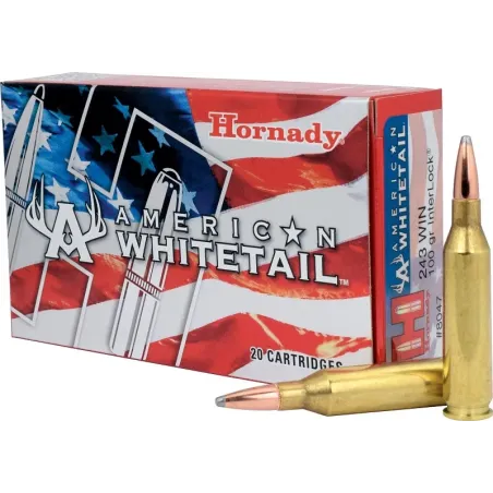 Balles Hornady American Whitetail 243 Win 100 gr 