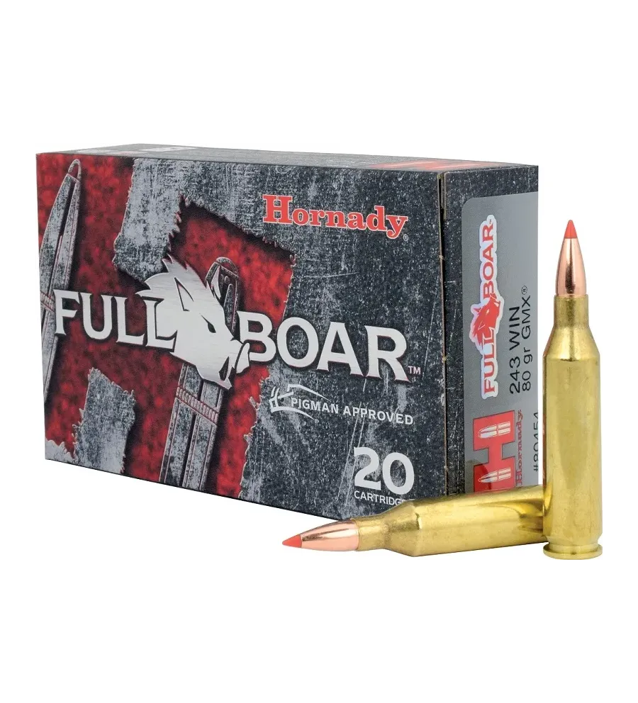 Balles Hornady Full Boar 243 Win 80 gr 