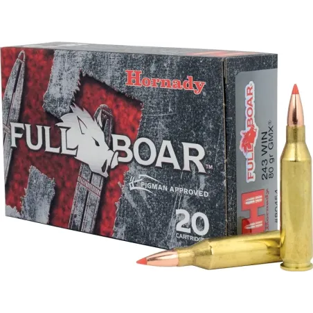 Balles Hornady Full Boar 243 Win 80 gr 