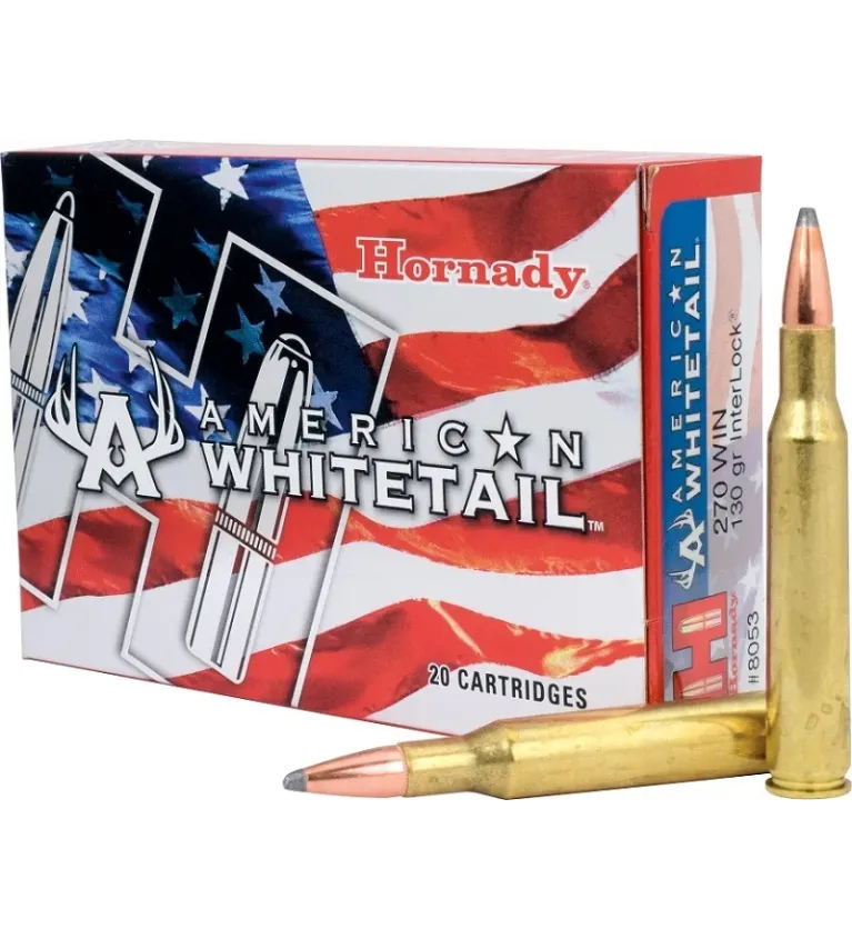 Balles Hornady American Whitetail 270 Win 130 gr 