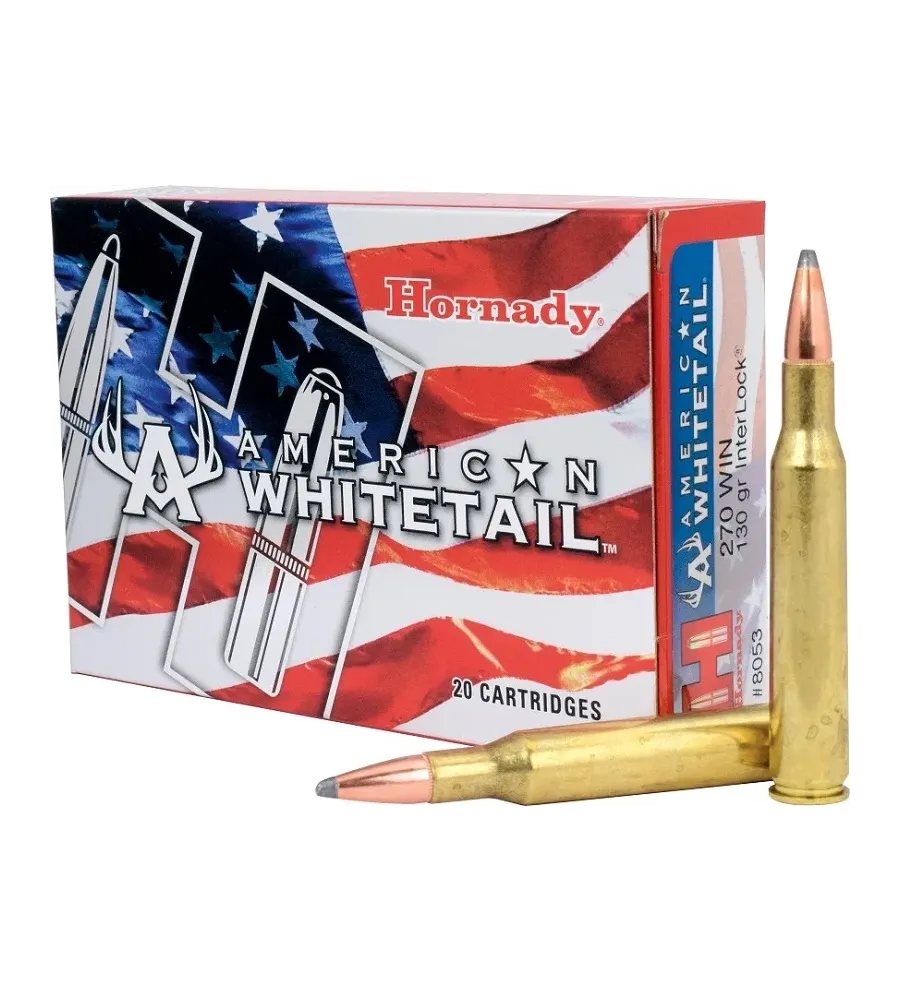 Balles Hornady American Whitetail 270 Win 130 gr 