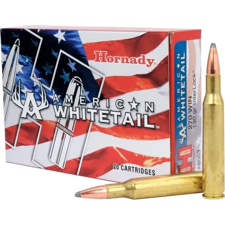 Balles Hornady American Whitetail 270 Win 130 gr 
