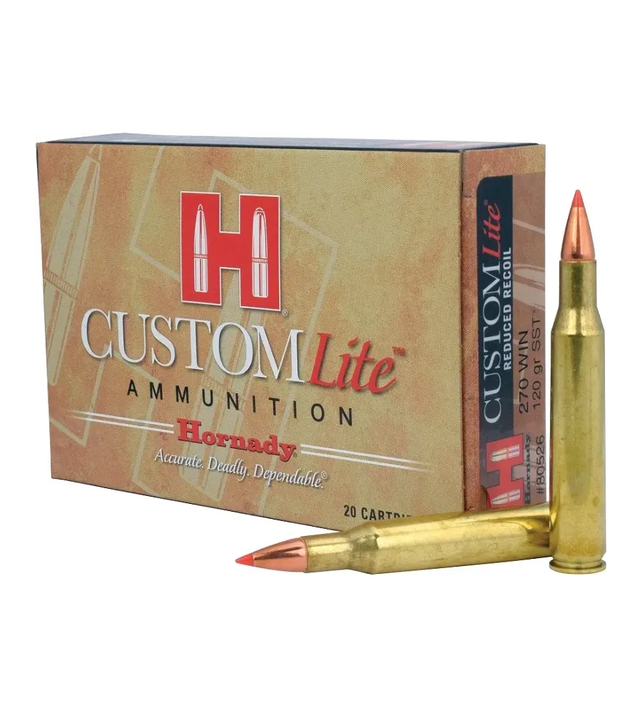 Balles Hornady Custom Lite 270 Win 120 gr 