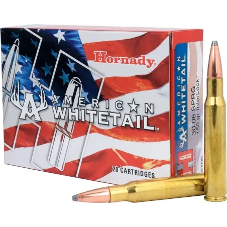 Balles Hornady American Whitetail 30-06 Sprg 150 gr 