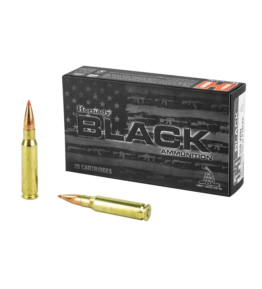 Balles Hornady A-Max Black 308 Win 155 gr 