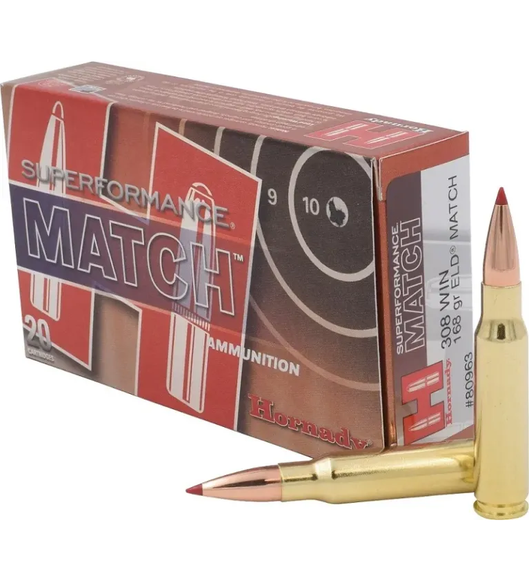 Balles Hornady Superformance Match ELD 308 Win 168 gr 