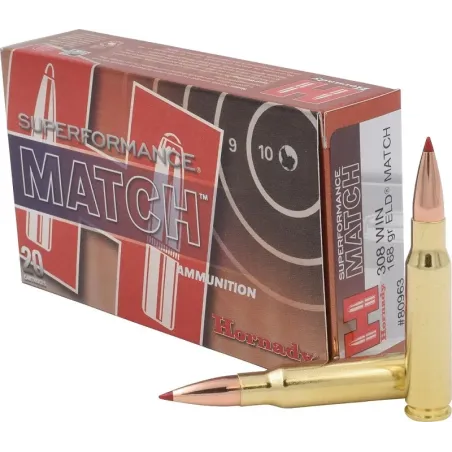 Balles Hornady Superformance Match ELD 308 Win 168 gr 