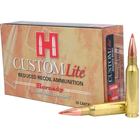 Balles Hornady Custom Lite 7-08 Rem 120 gr 