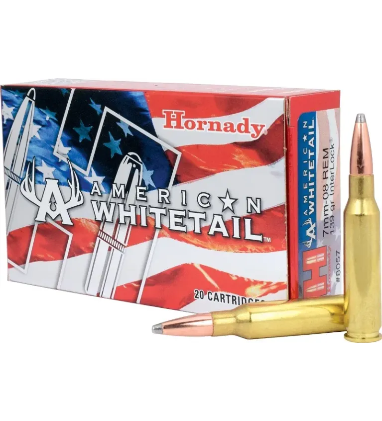 Balles Hornady American Whitetail 7-08 Rem 139 gr 