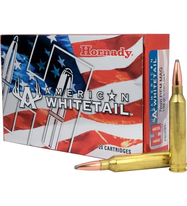 Balles Hornady American Whitetail 7 RM 139 gr 