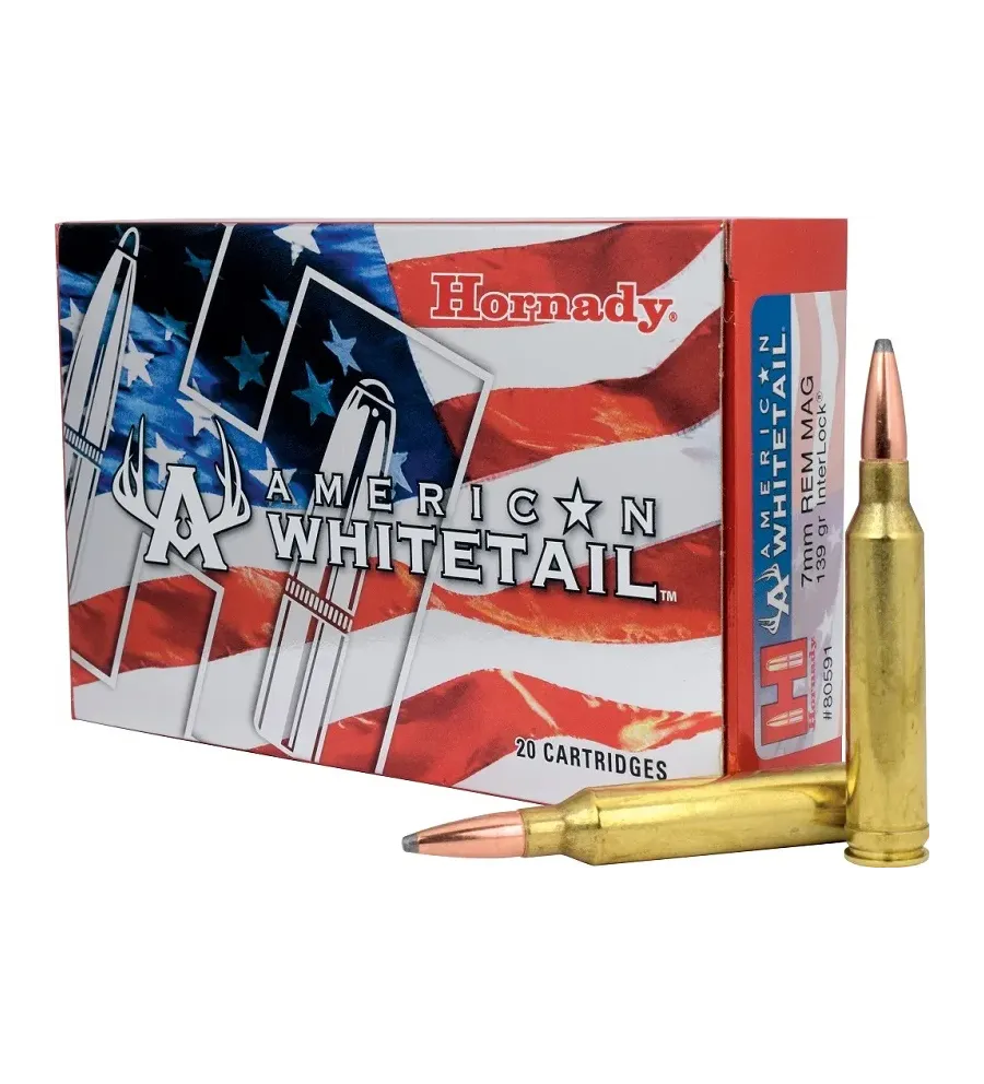 Balles Hornady American Whitetail 7 RM 139 gr 