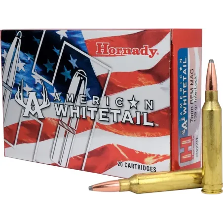 Balles Hornady American Whitetail 7 RM 139 gr 