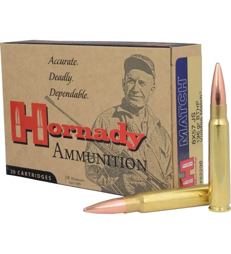 Balles Hornady Match 8x57 JS 196 gr 