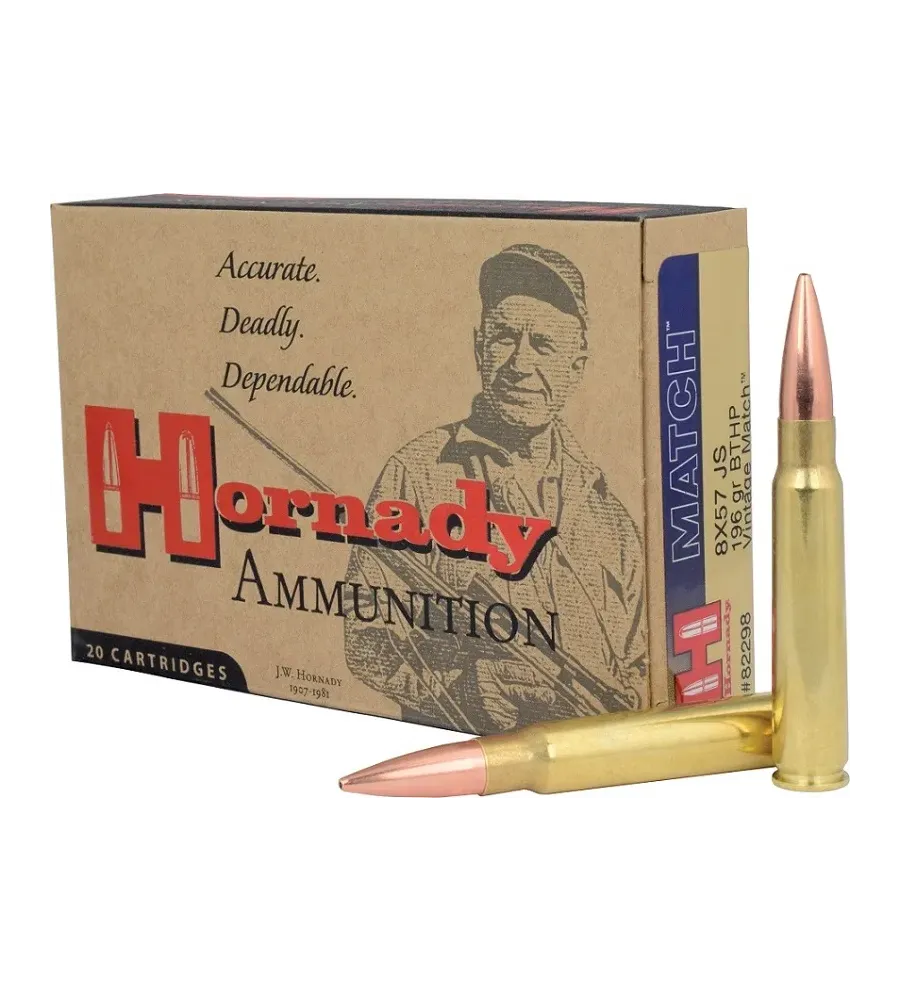 Balles Hornady Match 8x57 JS 196 gr 