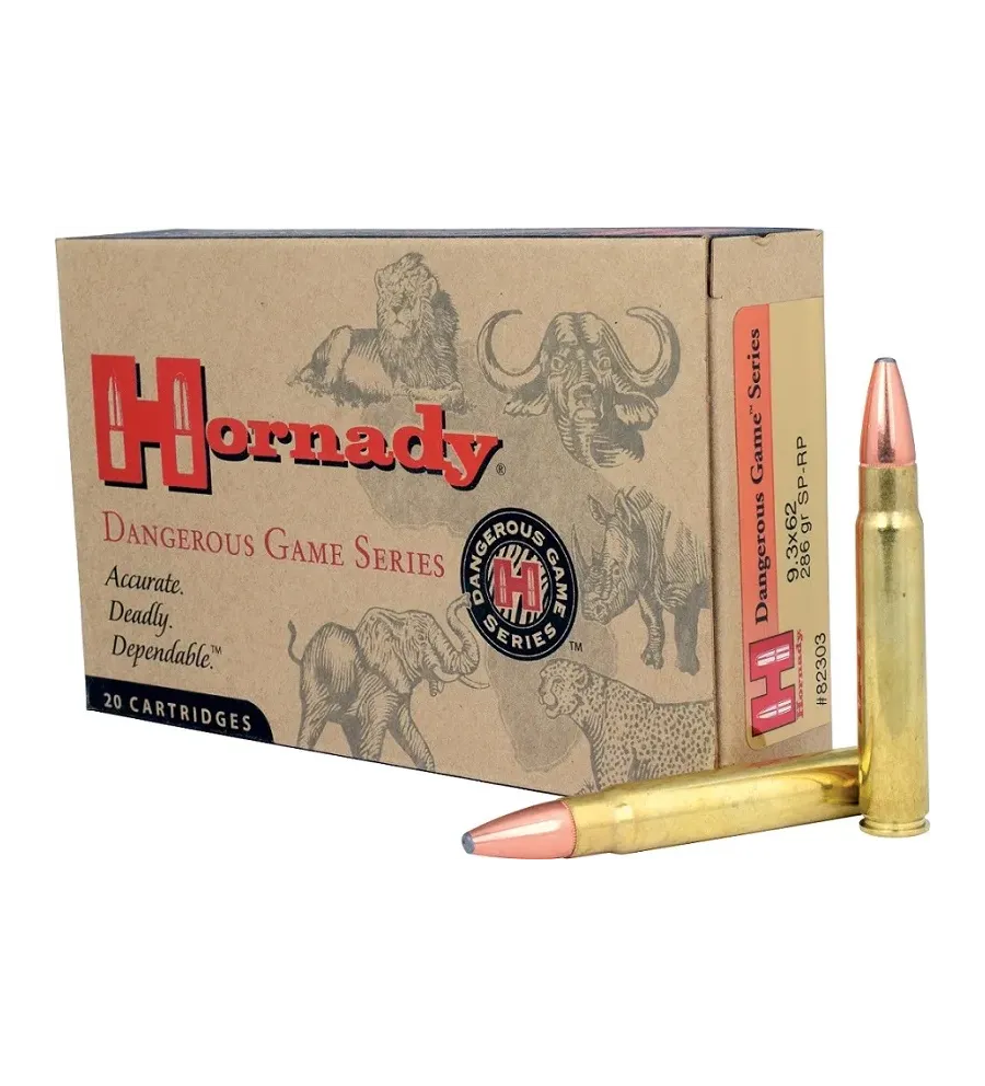 Balles Hornady Dangerous Game Series 9,3x62 286 gr 