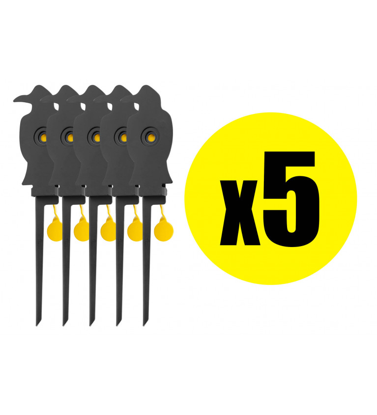 Pack Cible mobile corbeau pour armes calibre 4.5 mm (x5) 