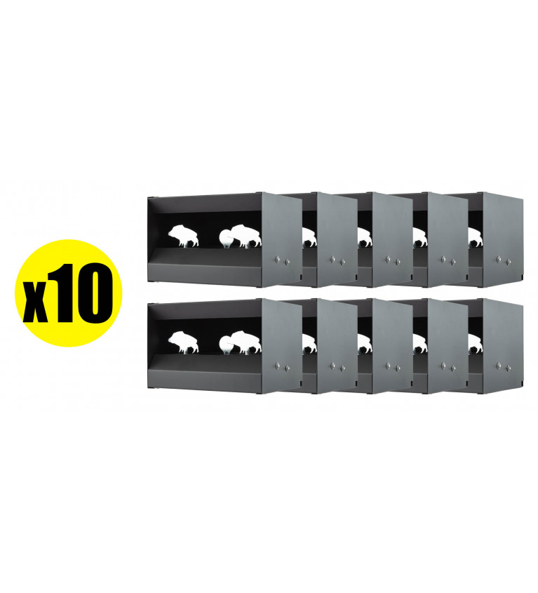 Pack Cible mobile silhouettes Sangliers pour air comprimé calibre 4.5 mm (x10) 
